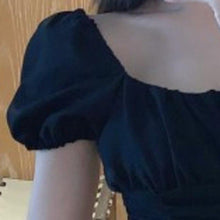 Load image into Gallery viewer, Women Jumpsuit Korean Fashion Clothes Puff Sleeve Square Collar Folds - Sophornlilly