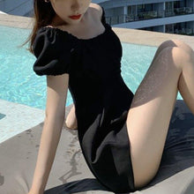 Load image into Gallery viewer, Women Jumpsuit Korean Fashion Clothes Puff Sleeve Square Collar Folds - Sophornlilly