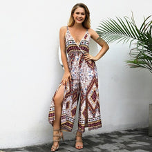 Load image into Gallery viewer, Women Jumpsuit Ladies Playsuit Party V Neck Floral Print Bandge - Sophornlilly
