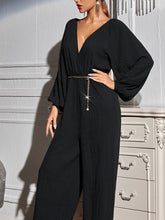 Load image into Gallery viewer, Jumpsuits Deep V neck Loose Casual Long Sleeve Trend Slim