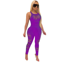 Load image into Gallery viewer, Women Jumpsuits Rompers Sleeveless Hollow Out Hole O Neck Sexy Night - Sophornlilly