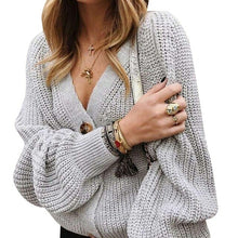 Load image into Gallery viewer, Women Knitting Cardigan Sweater Full Sleeve Sexy Ladies Casual - Sophornlilly