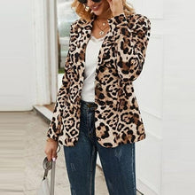 Load image into Gallery viewer, Lapel Print Long Sleeves Suit Jacket Elegant Fall Winter Office
