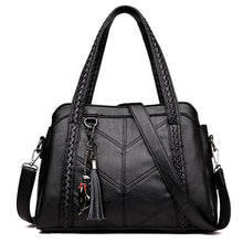 Load image into Gallery viewer, Leather Handbag Fashion Tassel Tote Bags