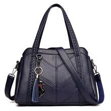 Load image into Gallery viewer, Leather Handbag Fashion Tassel Tote Bags
