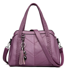 Load image into Gallery viewer, Leather Handbag Fashion Tassel Tote Bags
