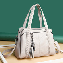 Load image into Gallery viewer, Leather Handbag Fashion Tassel Tote Bags