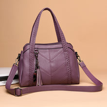 Load image into Gallery viewer, Leather Handbag Fashion Tassel Tote Bags