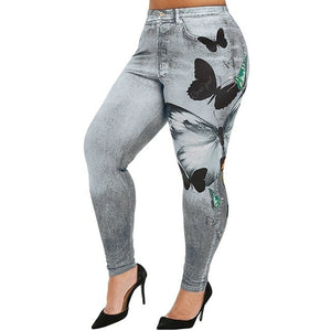 Women Leggings New Printing Pencil Pants Skinny Jeans Trousers