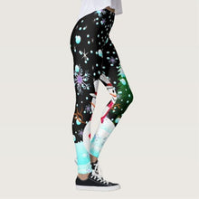 Load image into Gallery viewer, Women Leggings Christmas Skinny Leggings Snowflake Santa Claus Snowman