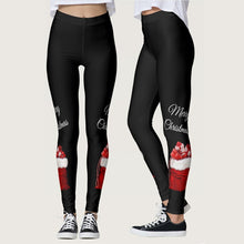 Load image into Gallery viewer, Women Leggings Christmas Skinny Leggings Snowflake Santa Claus Snowman