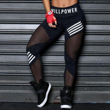 Load image into Gallery viewer, Women Leggings High Waist Mesh Pacthwork Sports leggings  Plus Size