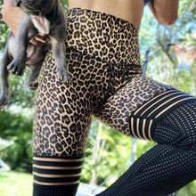 Load image into Gallery viewer, Leopard Print High Waist Hip Push Up Yoga Leggings High Elastic