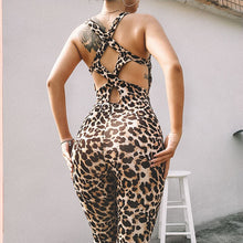 Load image into Gallery viewer, Leopard Print Sport Suit Set Fitness Yoga Sets
