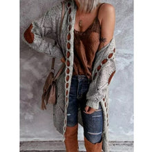 Load image into Gallery viewer, Long Cardigan Knitted Sweater Long Sleeve