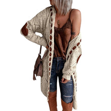Load image into Gallery viewer, Long Cardigan Knitted Sweater Long Sleeve