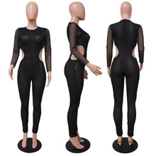 Load image into Gallery viewer, Women Long Jumpsuits Mesh Printed Fitness Fashion Long Sleeve Vintage - Sophornlilly