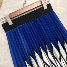Load image into Gallery viewer, Women Long Skirts Rhombus Printing Plaid Patchwork Striped Cotton