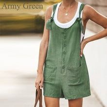 Load image into Gallery viewer, Loose Casual Sleeveless Romper Button Pocket