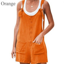 Load image into Gallery viewer, Loose Casual Sleeveless Romper Button Pocket
