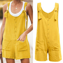 Load image into Gallery viewer, Loose Casual Sleeveless Romper Button Pocket