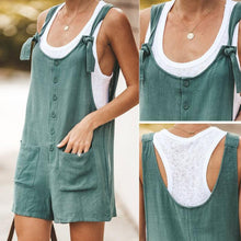 Load image into Gallery viewer, Loose Casual Sleeveless Romper Button Pocket