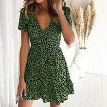 Load image into Gallery viewer, Leopard Print Short Dress
