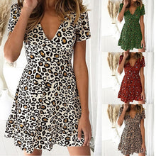 Load image into Gallery viewer, Leopard Print Short Dress