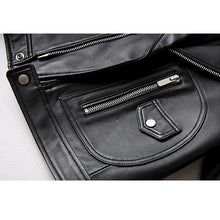 Load image into Gallery viewer, Women Motorcycle Pu Leather Jacket Spring Autumn