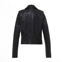 Load image into Gallery viewer, Women Motorcycle Pu Leather Jacket Spring Autumn