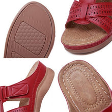 Load image into Gallery viewer, Women Orthopedic Low Heels Sandals Summer Open Toe Slip On Wedges