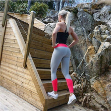 Load image into Gallery viewer, Women Patchwork Elastic Sport Leggings Yoga Pants