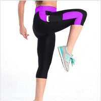 Women Patchwork Leggings High Waist With Pocket Sports Fitness