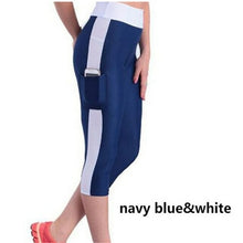 Load image into Gallery viewer, Women Patchwork Leggings High Waist With Pocket Sports Fitness
