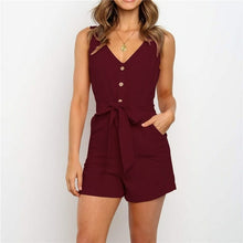 Load image into Gallery viewer, Sexy Fashion Sleeveless Button Romper