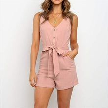 Load image into Gallery viewer, Sexy Fashion Sleeveless Button Romper