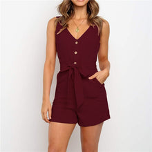 Load image into Gallery viewer, Sexy Fashion Sleeveless Button Romper