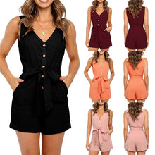 Load image into Gallery viewer, Sexy Fashion Sleeveless Button Romper