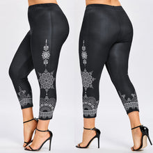 Load image into Gallery viewer, Women Plus Size 5XL Space Dye Printed Leggings Casual Marled Skinny