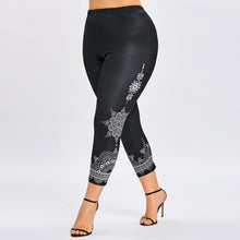 Load image into Gallery viewer, Women Plus Size 5XL Space Dye Printed Leggings Casual Marled Skinny