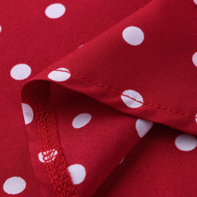 Load image into Gallery viewer, V Neck Short Sleeve Polka Dot Shirt Top Knot