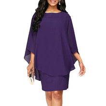Load image into Gallery viewer, Ruffles Batwing Half Sleeves Knee-length Loose