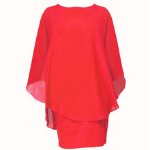 Load image into Gallery viewer, Ruffles Batwing Half Sleeves Knee-length Loose
