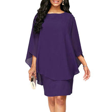 Load image into Gallery viewer, Ruffles Batwing Half Sleeves Knee-length Loose
