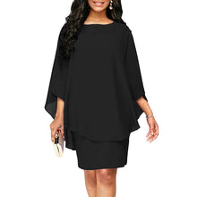 Load image into Gallery viewer, Ruffles Batwing Half Sleeves Knee-length Loose