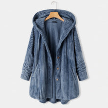 Load image into Gallery viewer, Solid Color Long Sleeve Hooded Button Pocket Fleece