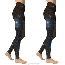 Load image into Gallery viewer, Women Plus Size Starry Sky Digital Print Leggings Mid Waist Ankle - Sophornlilly