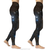 Women Plus Size Starry Sky Digital Print Leggings Mid Waist Ankle - Sophornlilly