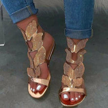 Load image into Gallery viewer, Gladiator Sandals Block Heel Rhinestone
