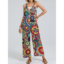 Load image into Gallery viewer, Women Rompers Chic Vintage Printing High Waist Sexy Romper Pants Off - Sophornlilly
